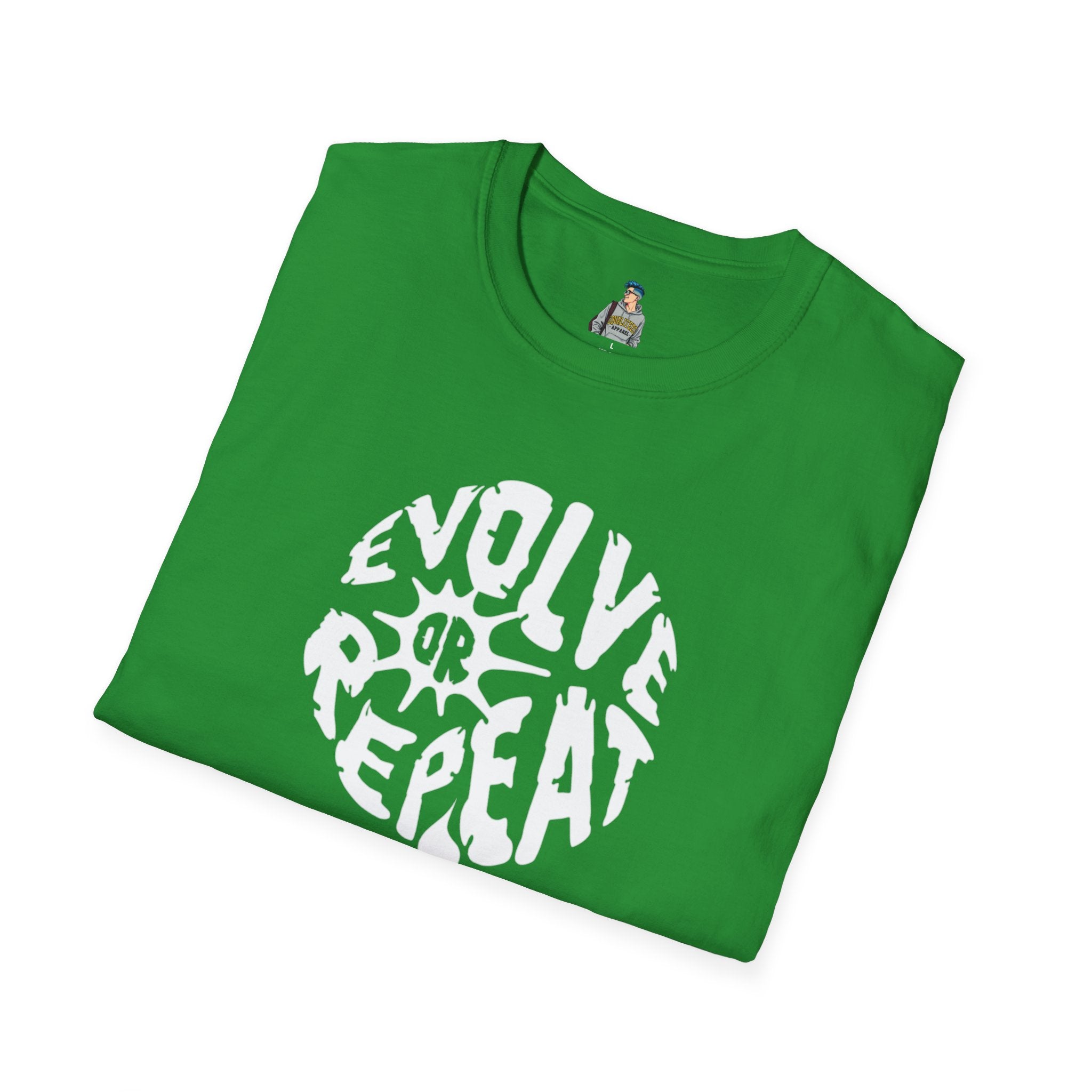 Evolve or Repeat Unisex Softstyle T-Shirt - Modern Inspirational Tee