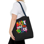 Hate Has No Place Paint Splatter Tote Bag