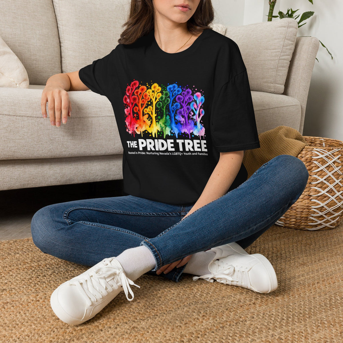 Pride Tree Las Vegas White Text T-shirt