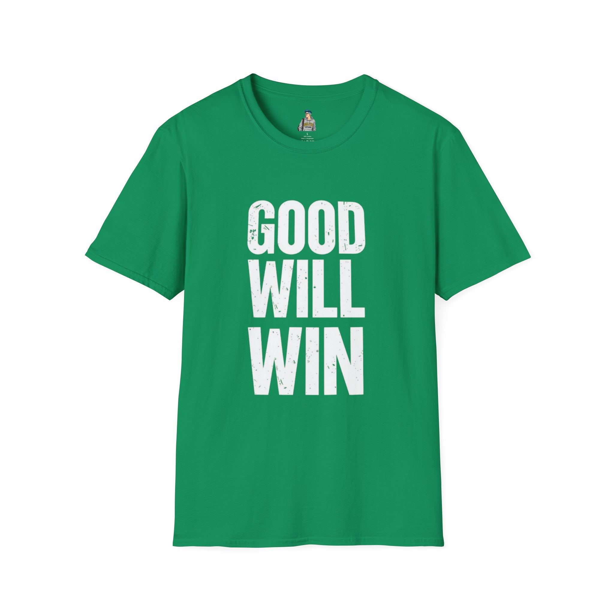 Good Will Win Unisex Softstyle T-Shirt - Inspirational Apparel for Positivity and Support