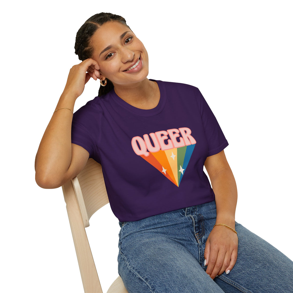Queer Rainbow Sparkle Pride Tree Las Vegas T-Shirt