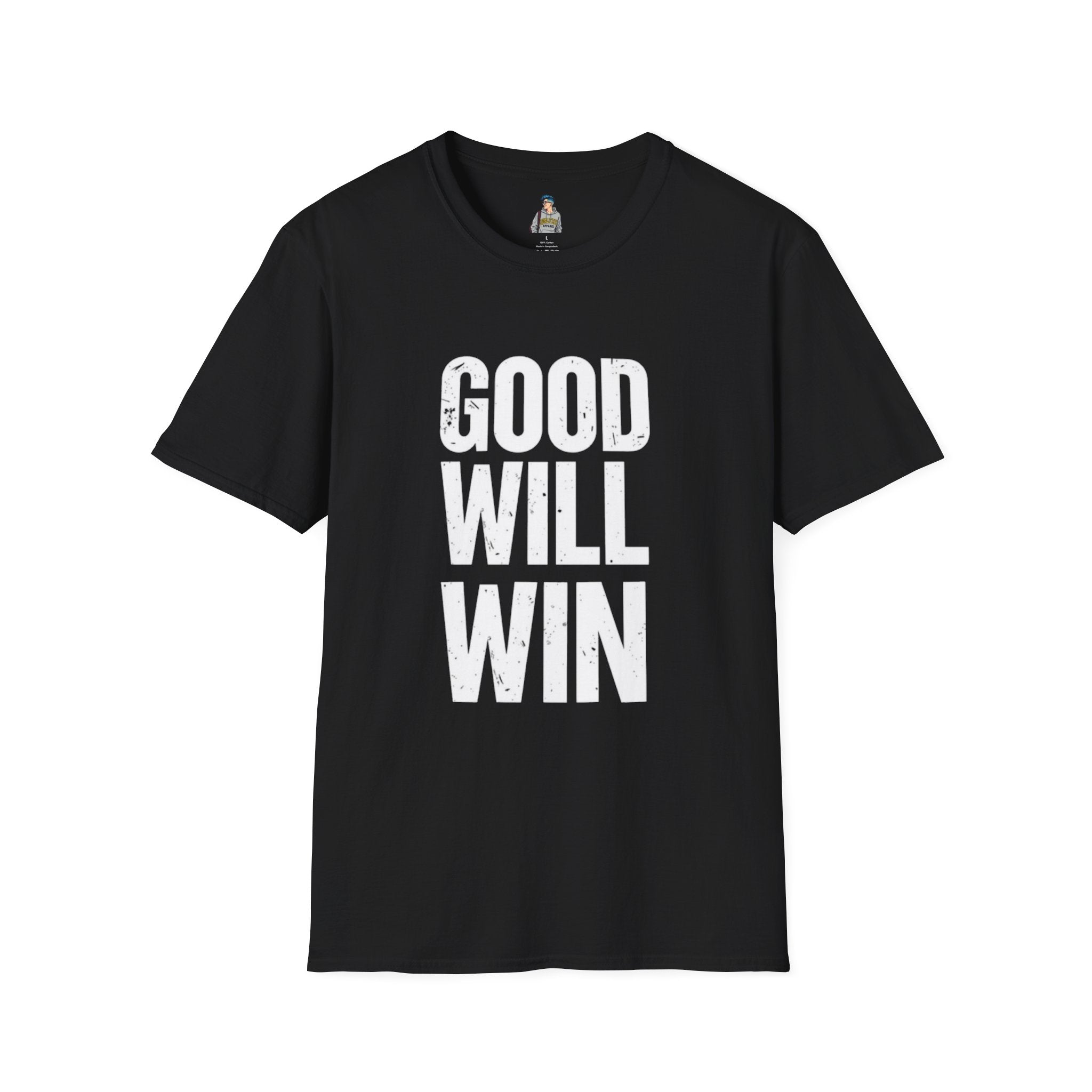 Good Will Win Unisex Softstyle T-Shirt - Inspirational Apparel for Positivity and Support