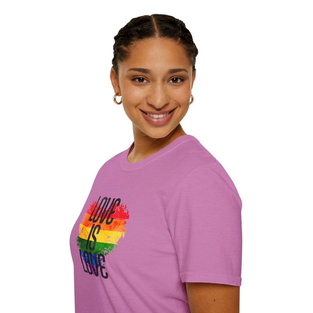 Pride Love Is Love Unisex Softstyle T-Shirt - EqualiTees.Me