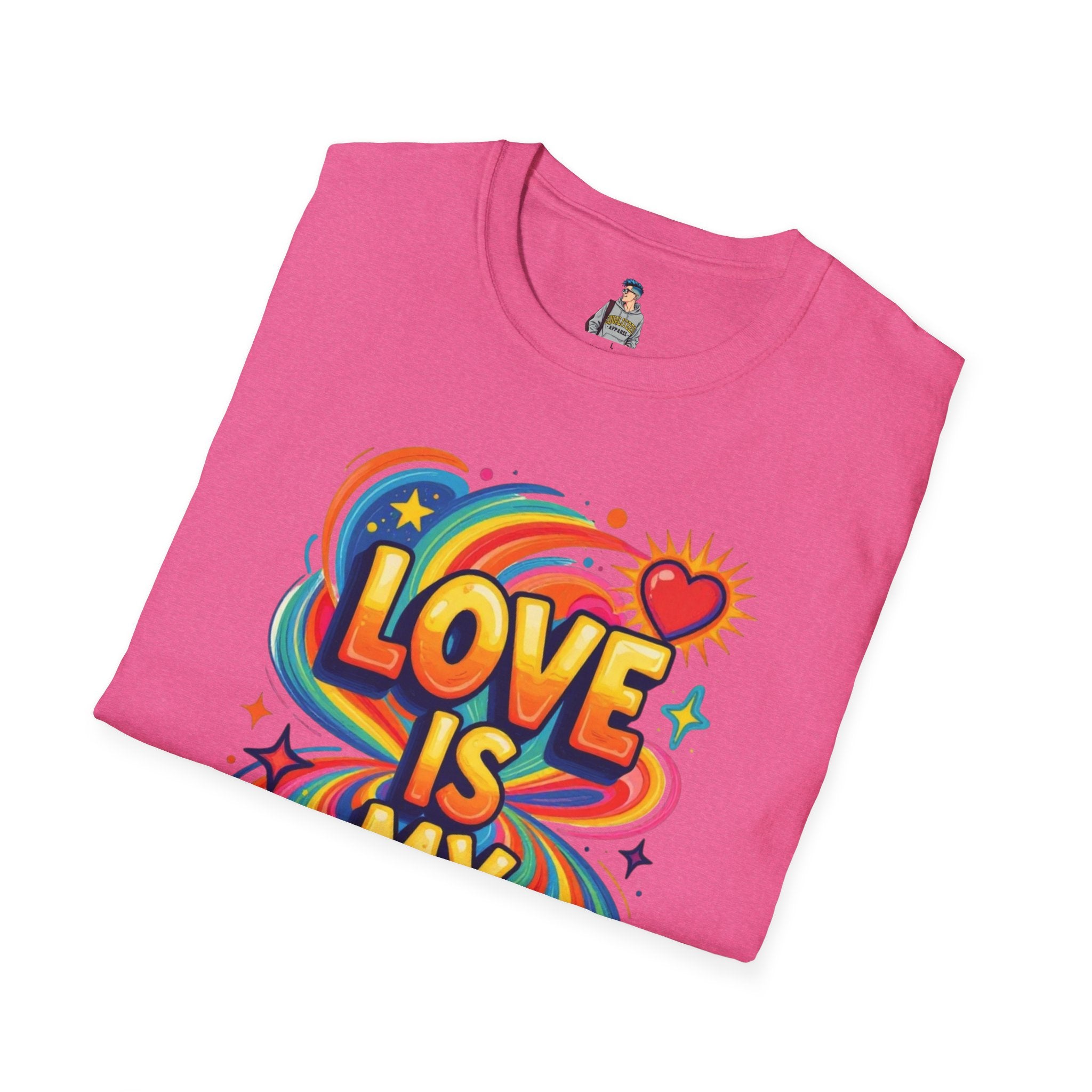 Love Is My Religion Retro Rainbow Graphic T-shirt