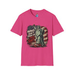 Patriots Don’t Stand For This T-Shirt — Statue of Liberty & Distressed Flag Graphic