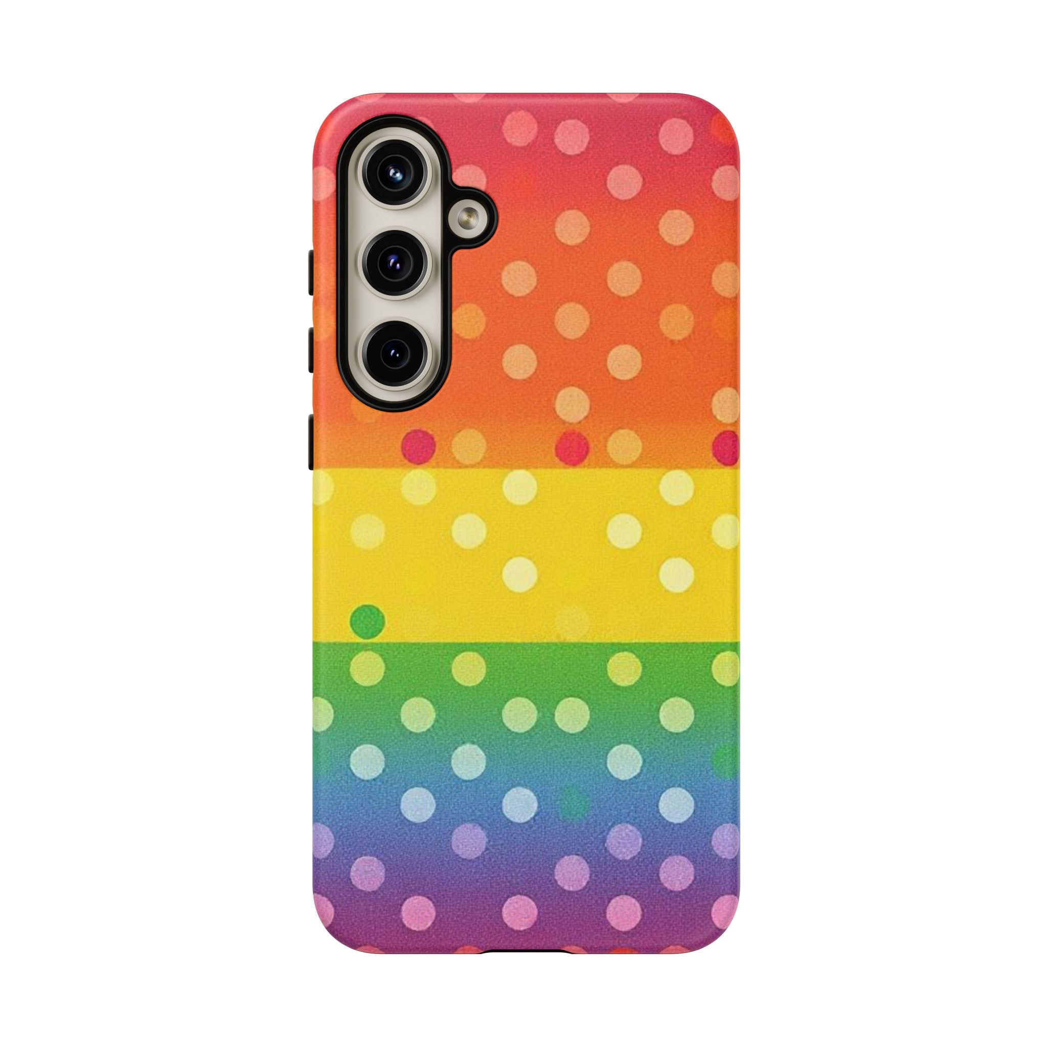 Rainbow Polka-Dot Tough Case for Android