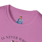 Love Is Never Wrong T-Shirt — LGBTQ+ Pride Heart Tee
