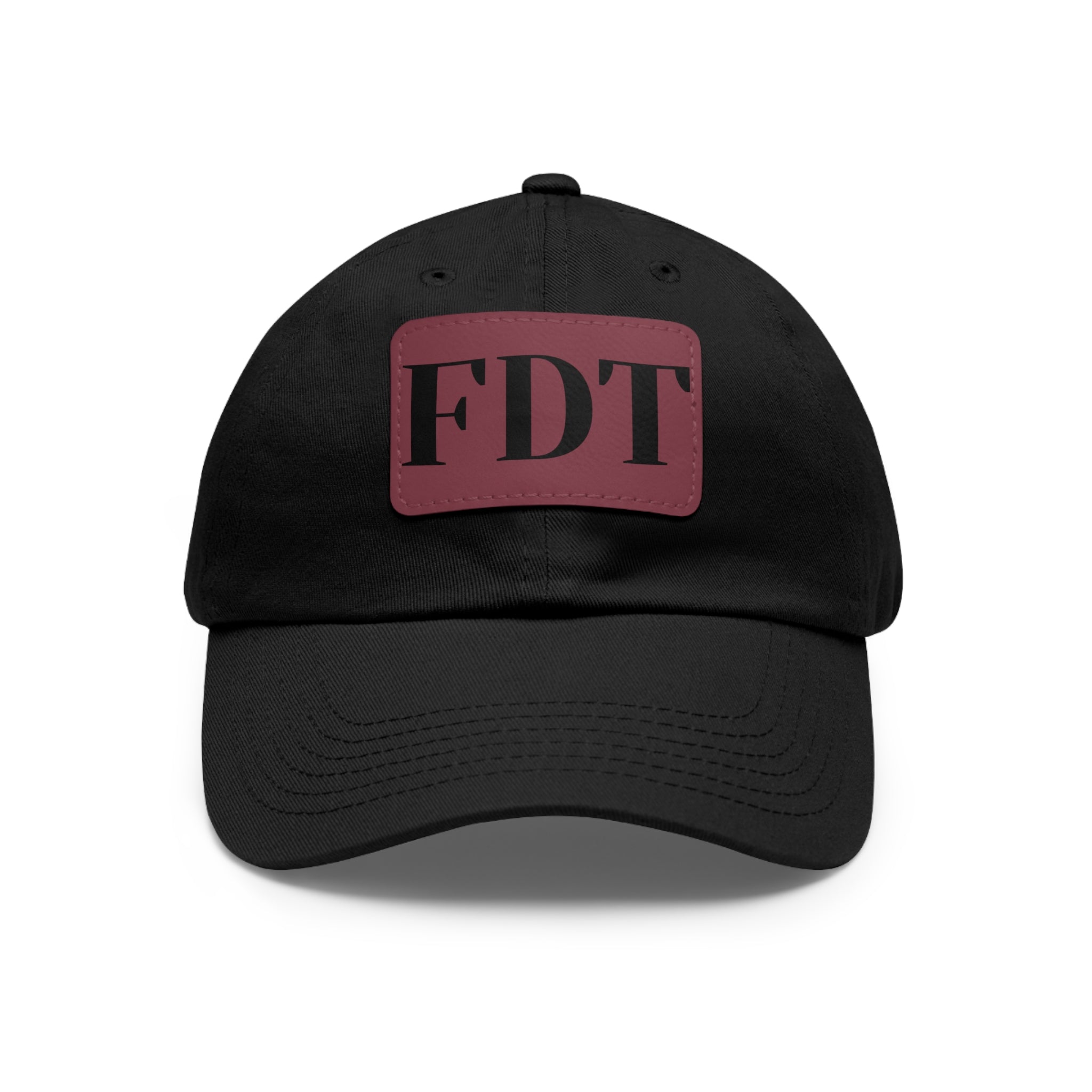 Stylish Dad Hat with FDT Leather Patch - Casual Sun Protection for Dads