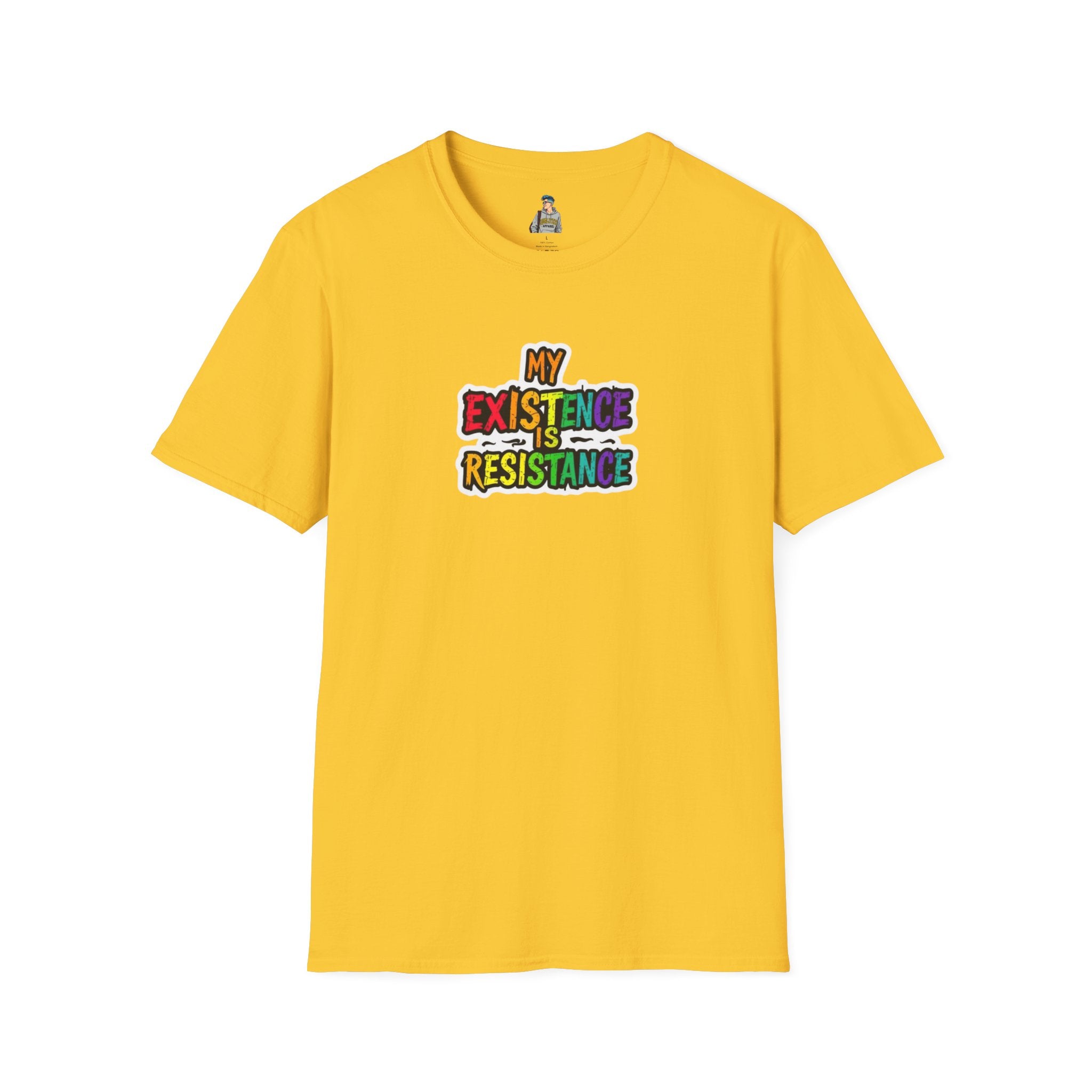 My Existence is Resistance Unisex Softstyle T-Shirt - Empowerment & Self-Expression Wear