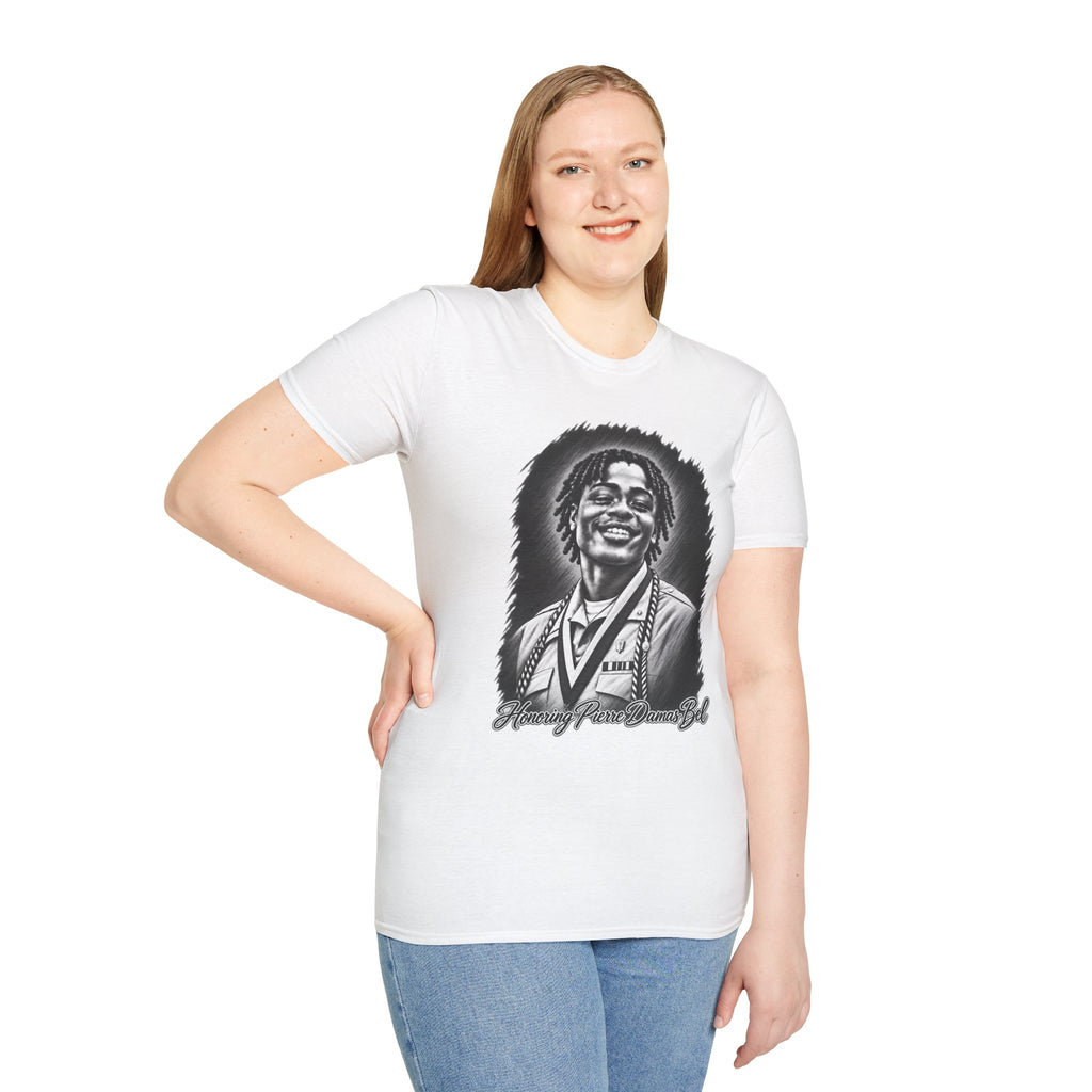 Smiling Portrait Front - In Memory of Pierre Damas Bel T-Shirt