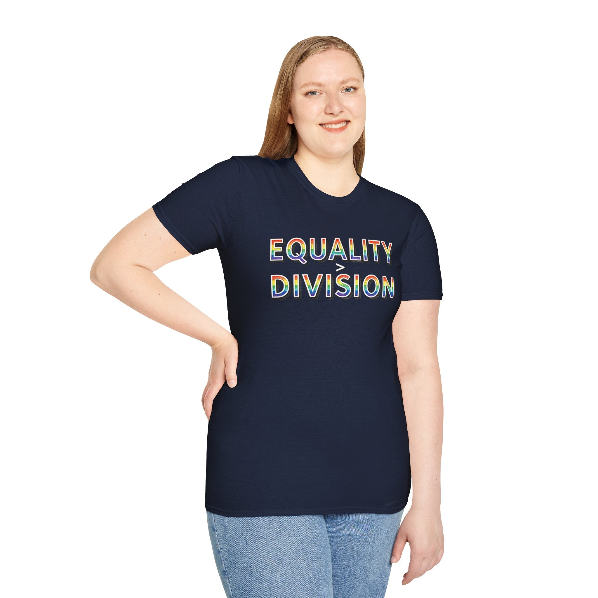 Equality is Greater Than Division T-Shirt — Rainbow Pride Graphic Tee