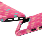 Android OR iPhone Protective Cases - Retro Polka Dots Pattern Tough Case