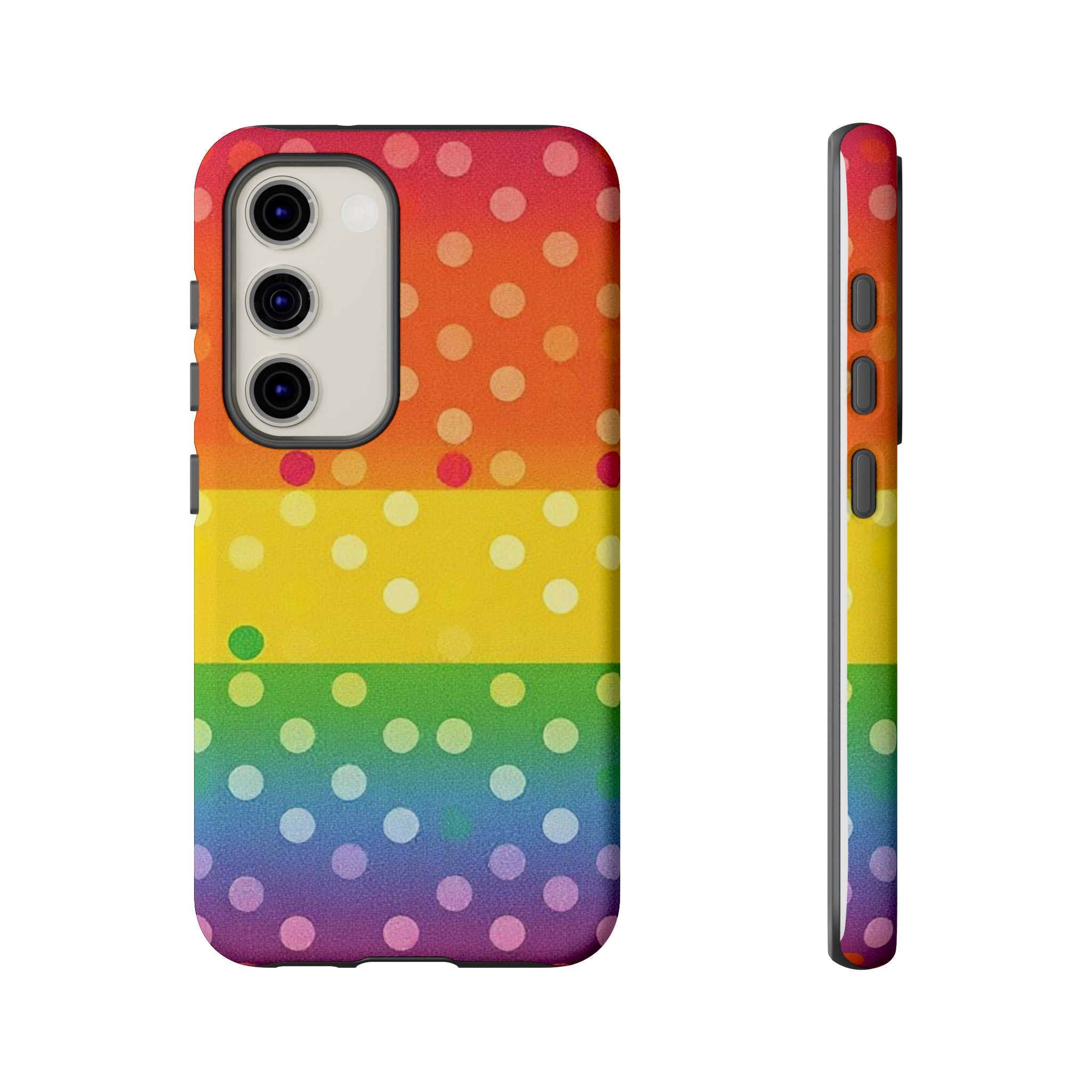 Rainbow Polka-Dot Tough Case for Android