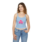 Empowering Women's Spaghetti Strap Tank Top - 'My Body, My Choice'
