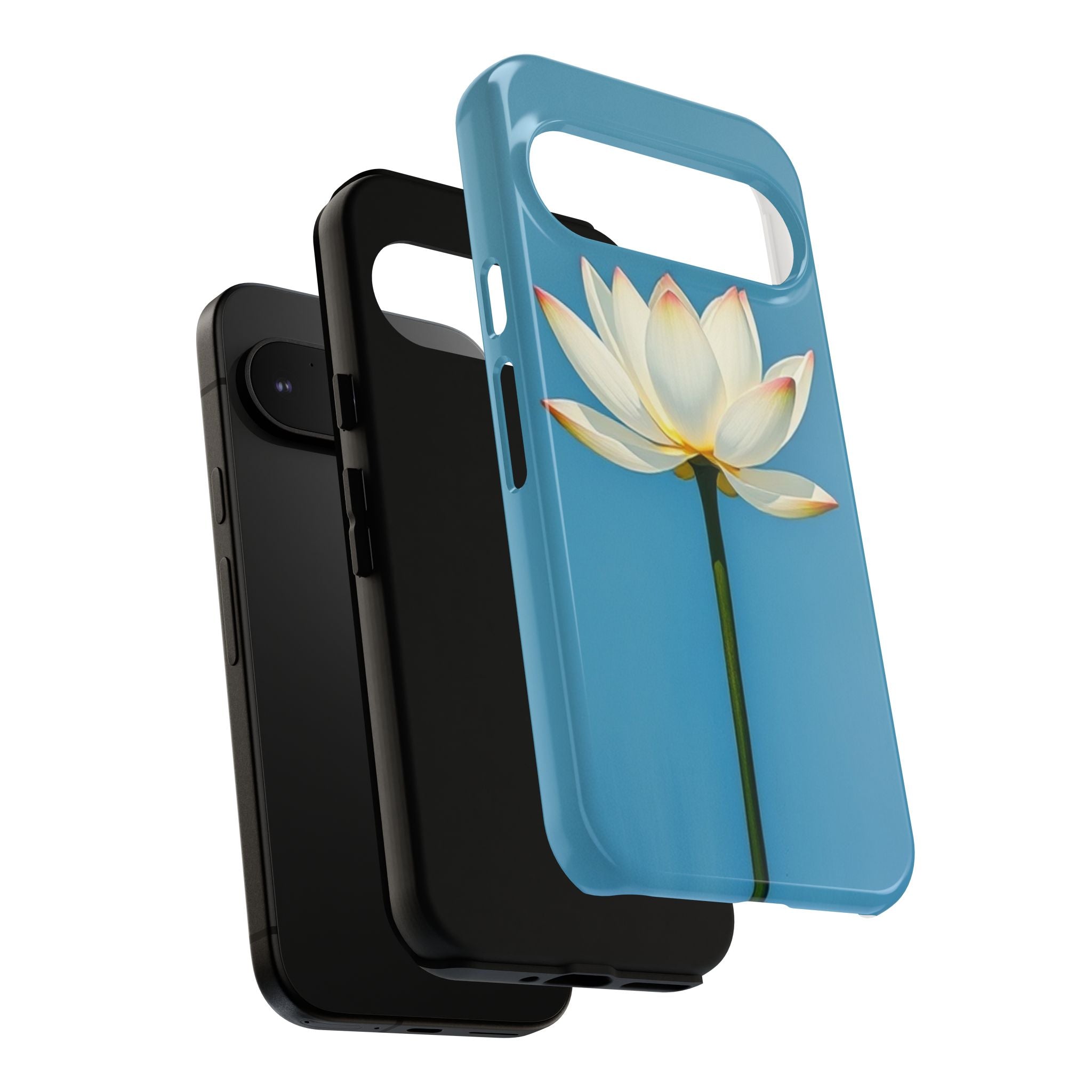 Open White Peace Lily Design Tough Case For Android & iPhone