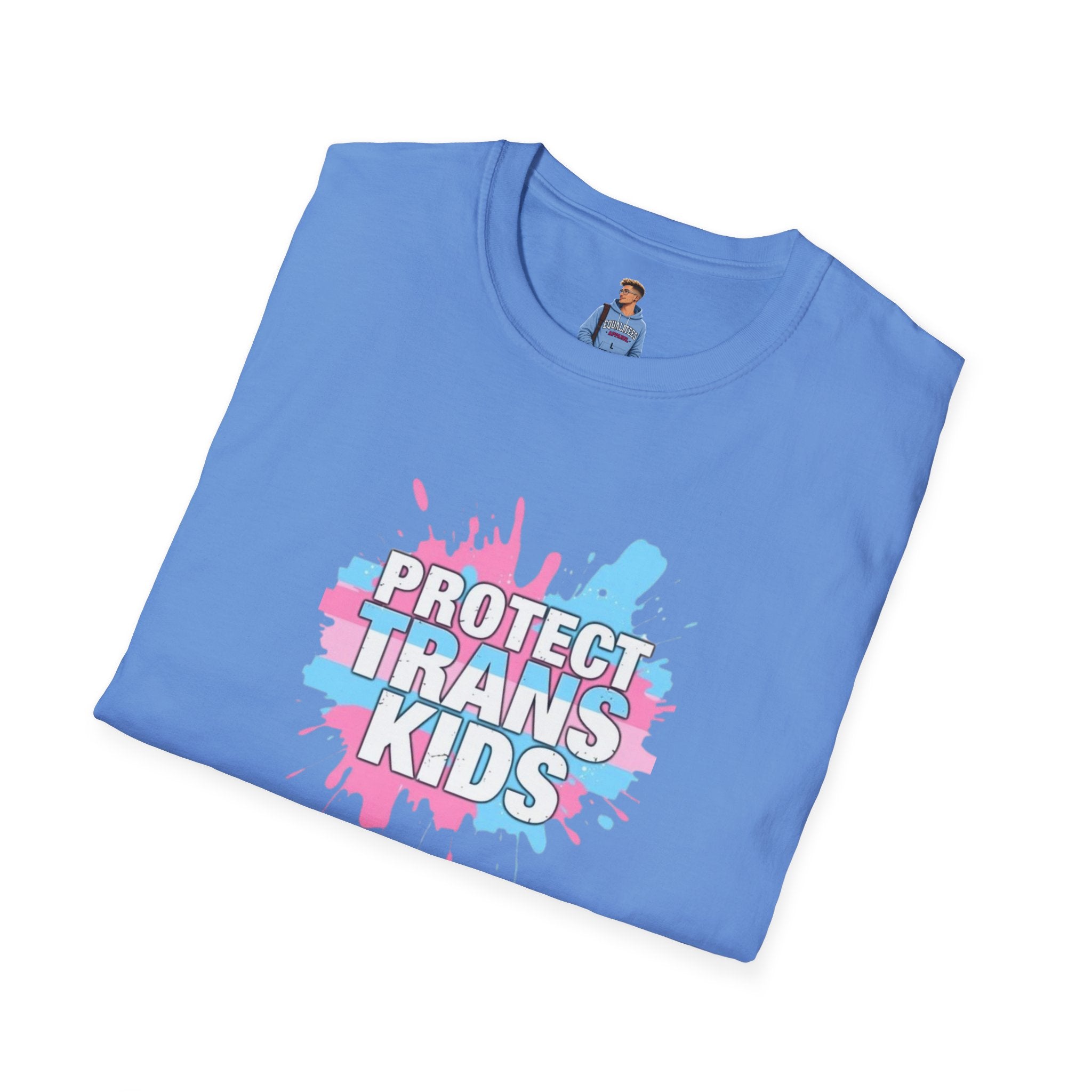 Protect Trans Kids Unisex Softstyle T-Shirt - Supportive LGBTQ+ Apparel
