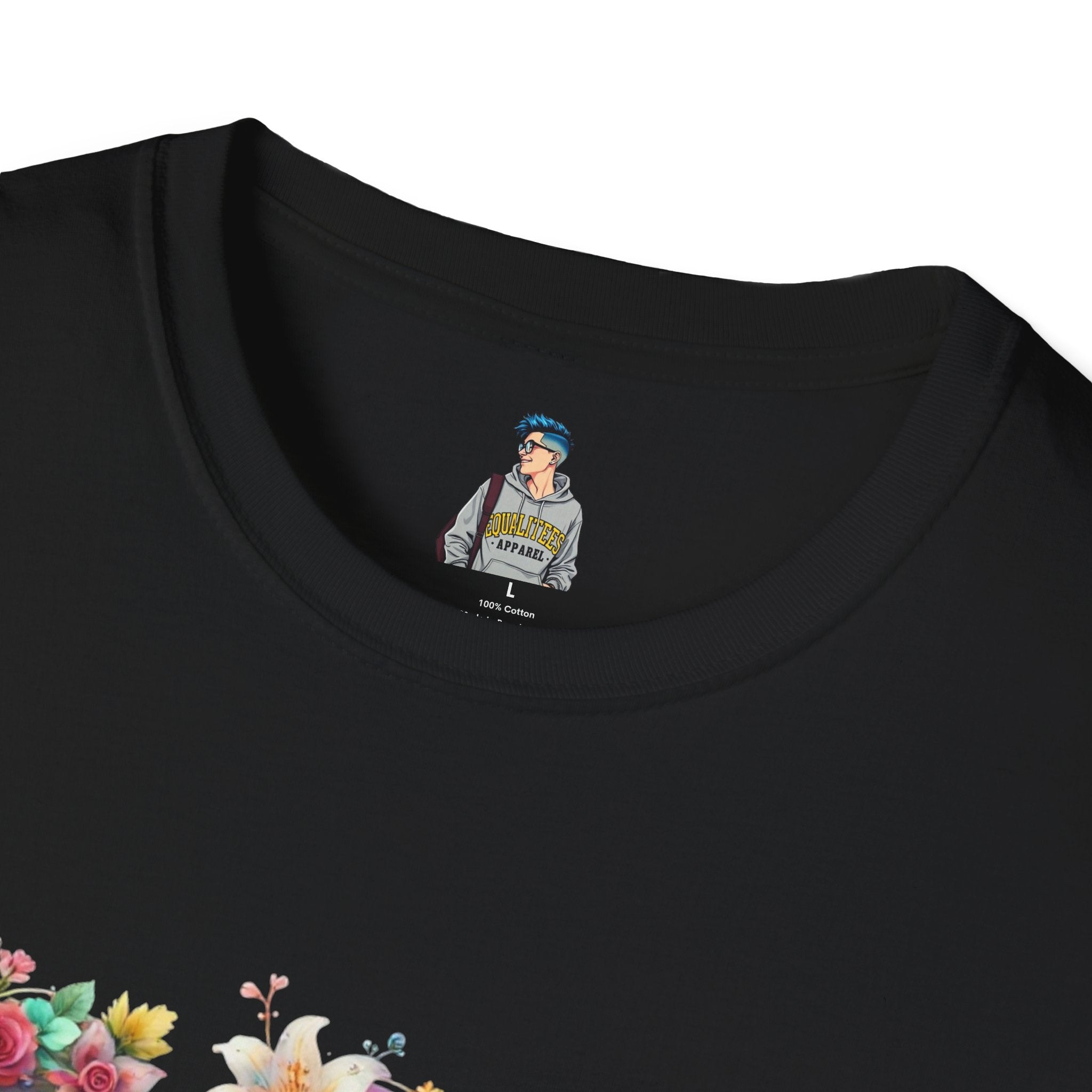 FDT Floral Letter Tee — Bold Floral Typography T-Shirt