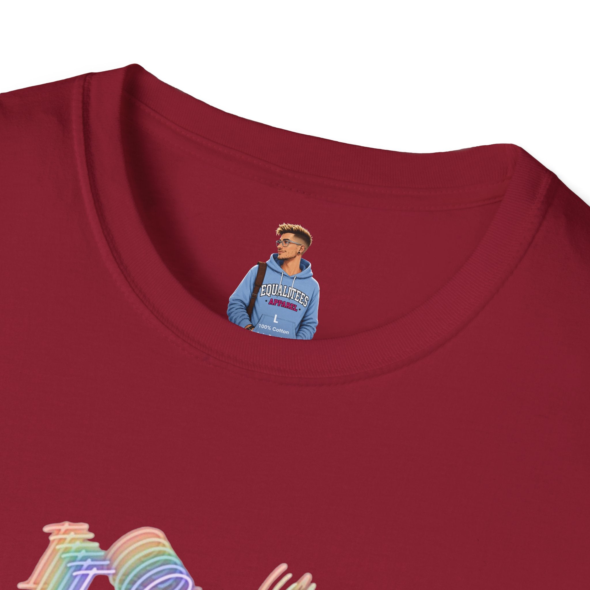 I See You Unisex Softstyle T-Shirt - Colorful Wave Design for LGBTQ+ Visibility