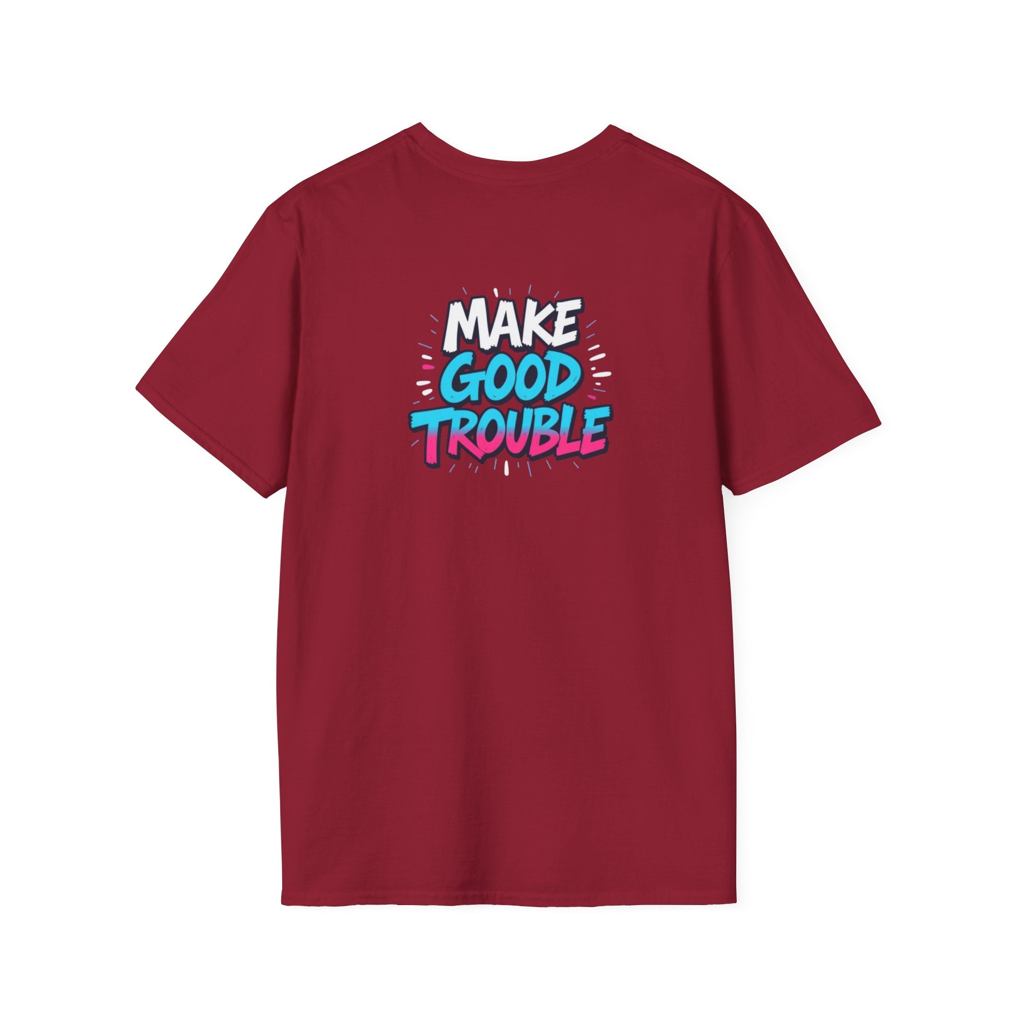 Make Good Trouble Trans Colors Graphic Unisex T-Shirt - Bold Statement Tee for Activists & Dreamers