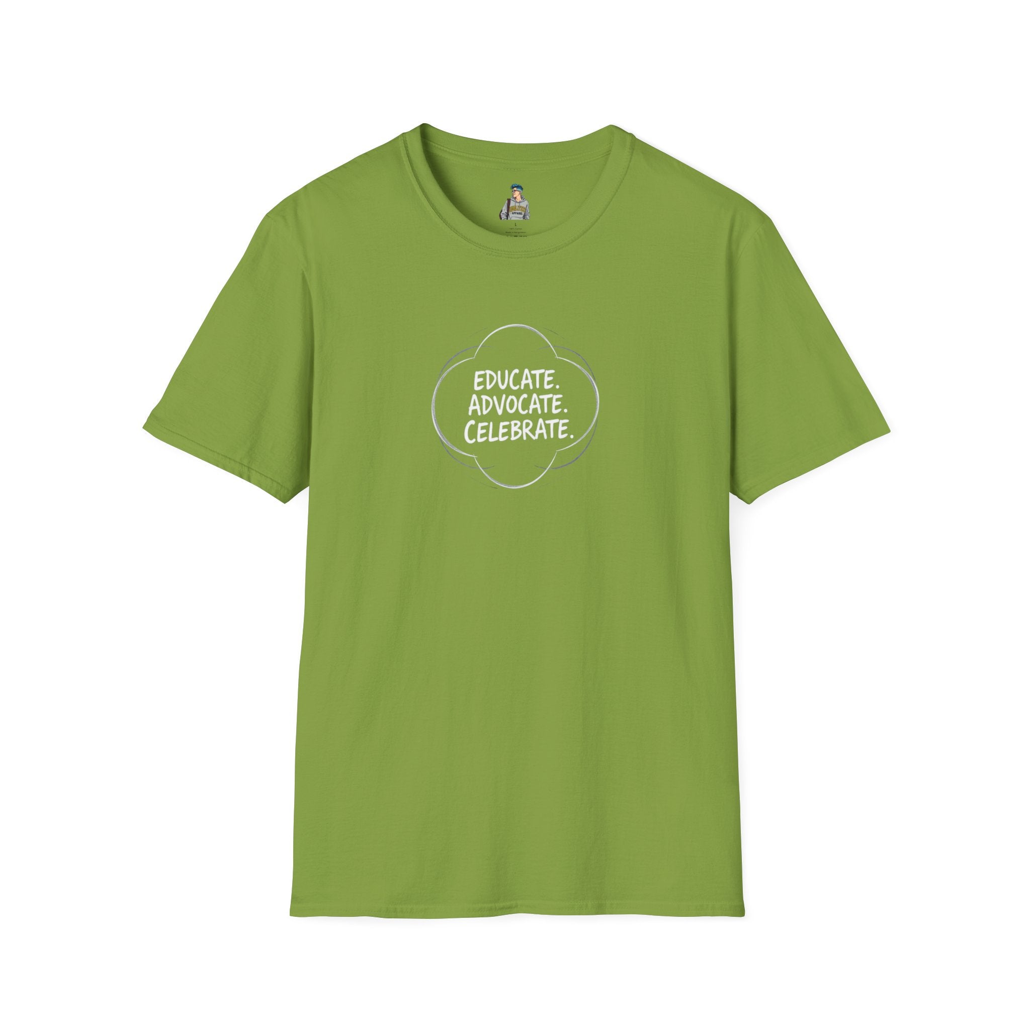 Subtle Pride Educate Advocate Celebrate Minimalist T-Shirt for Every Occasion - EqualiTees.Me