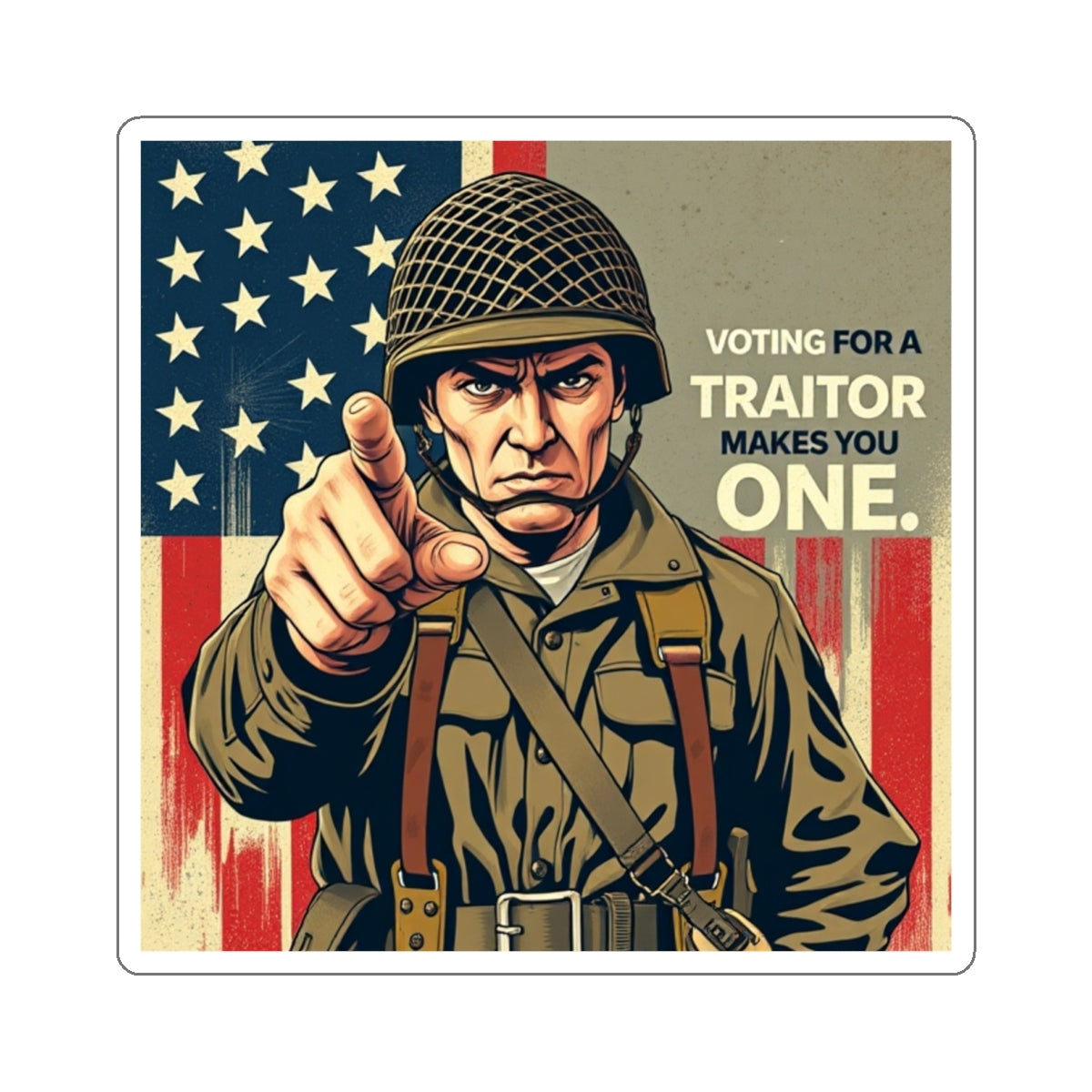Die-Cut Stickers -  Voting for a Traitor Makes You One