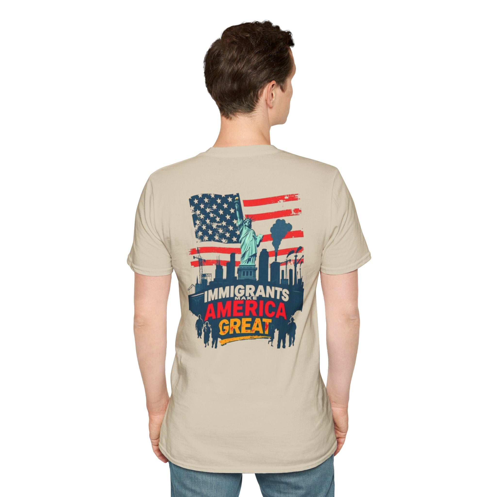 Immigrants Make America Great T-Shirt Estoy Contigo (I Am With You) Unisex Softstyle T-Shirt Classic Protest Tee