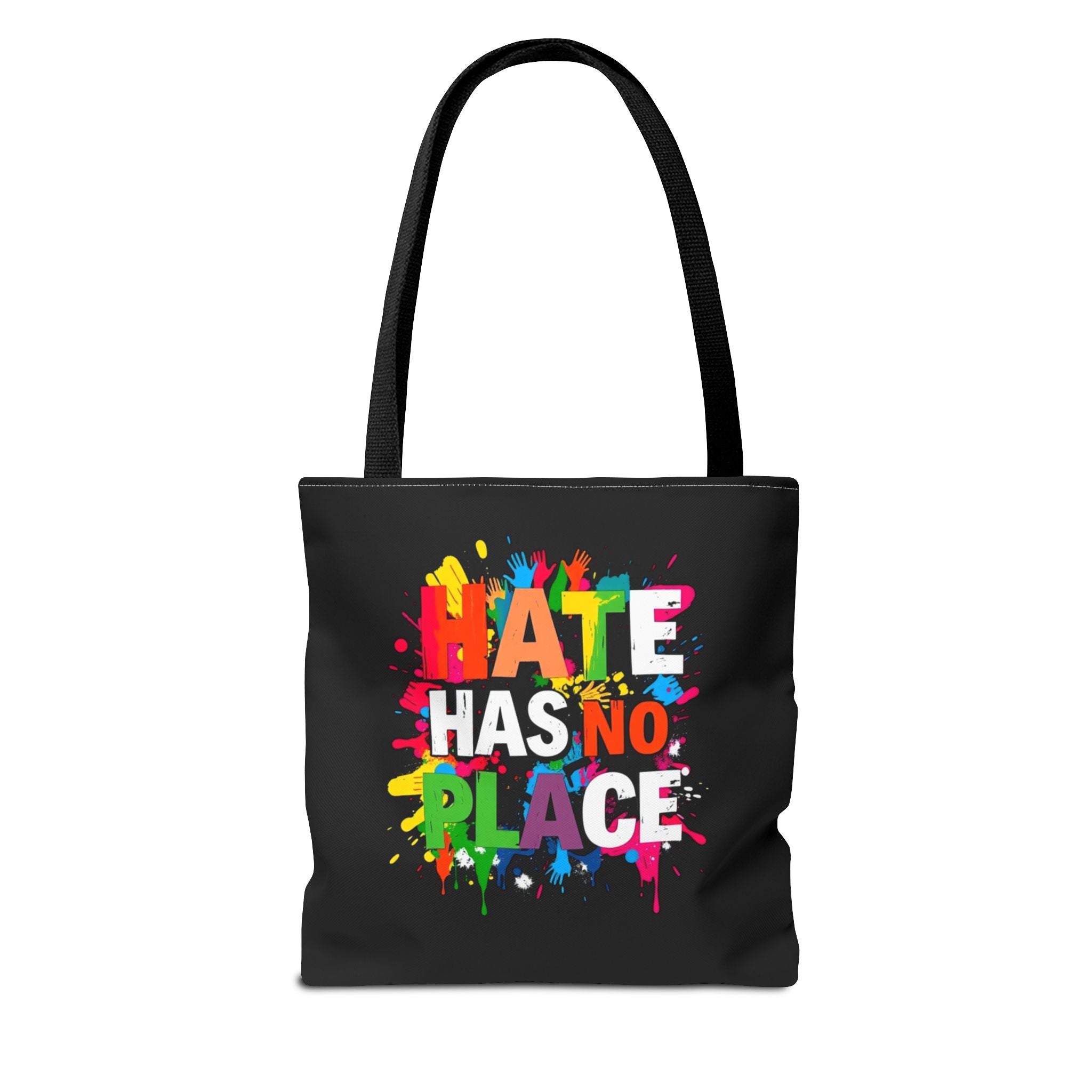 Hate Has No Place Paint Splatter Tote Bag