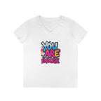 You Are Enough Ladies' V-Neck T-Shirt - Inspirational Graphic Tee