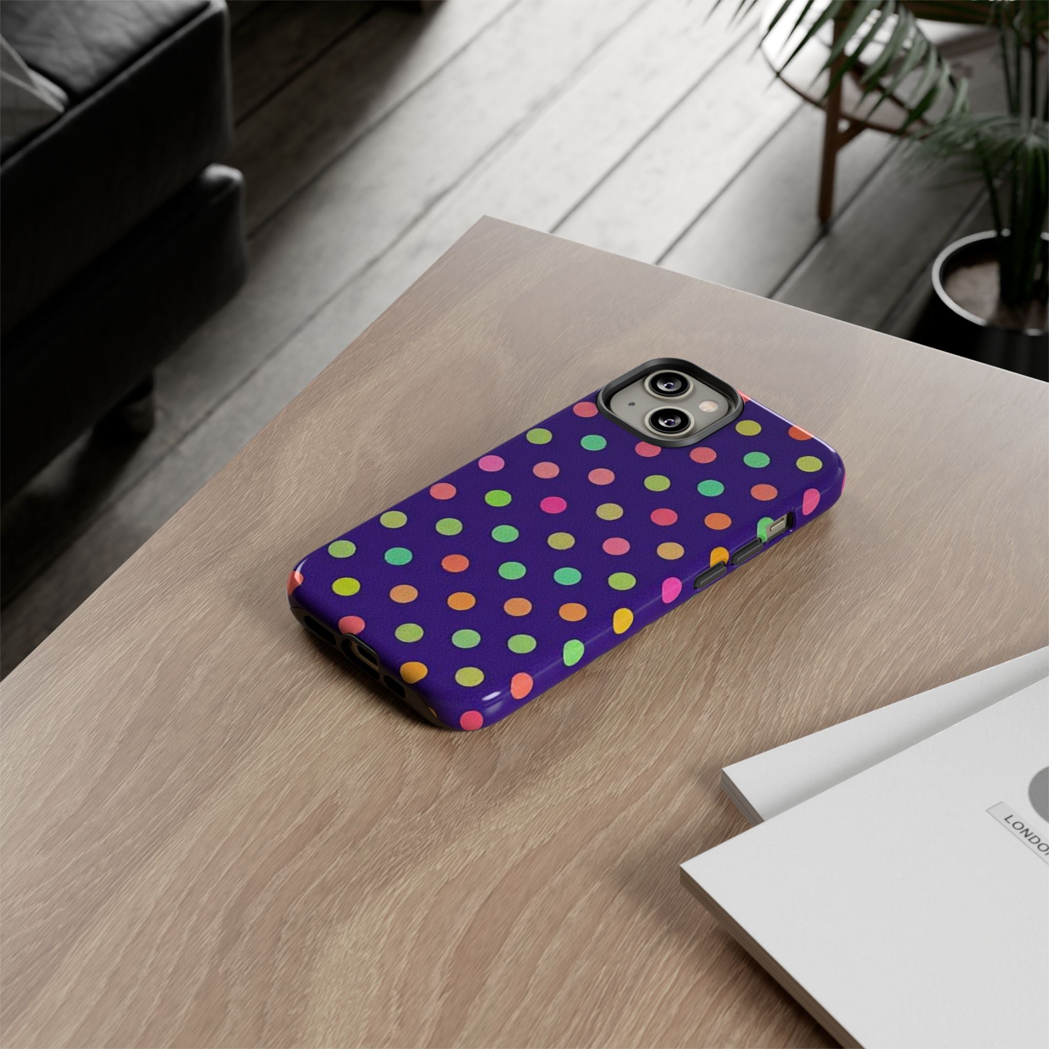 Colorful Polka Dot Tough Phone Case for iPhone