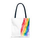 Rainbow Watercolor on Canvas Design - Tote Bag