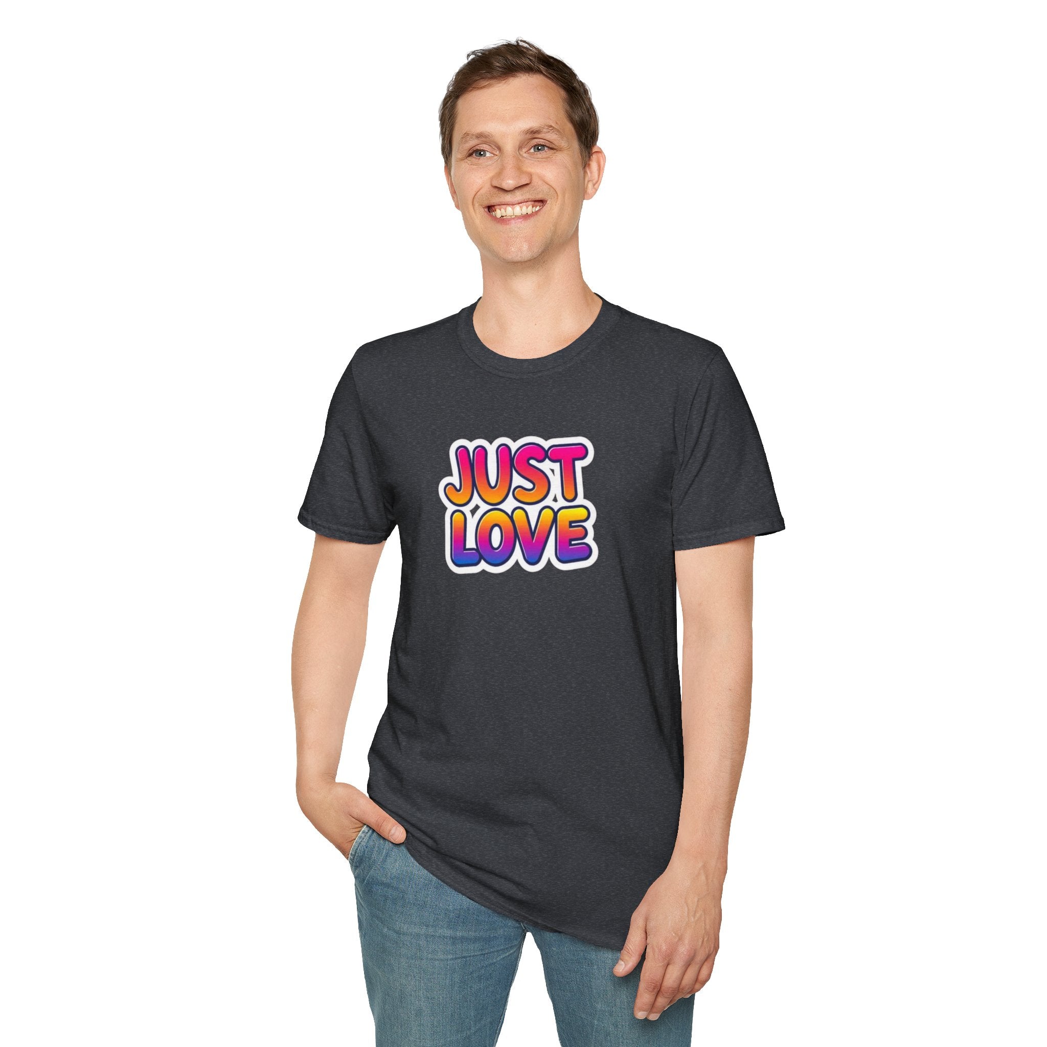 Just Love Unisex Softstyle T-Shirt | Perfect for Pride, Anniversaries, and Everyday Wear