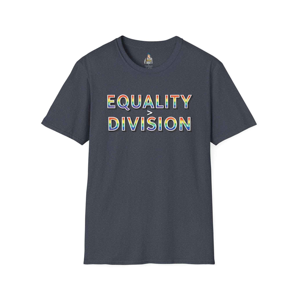 Equality is Greater Than Division T-Shirt — Rainbow Pride Graphic Tee