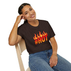 #HOT T-Shirt – Trendy Hashtag Fire Design