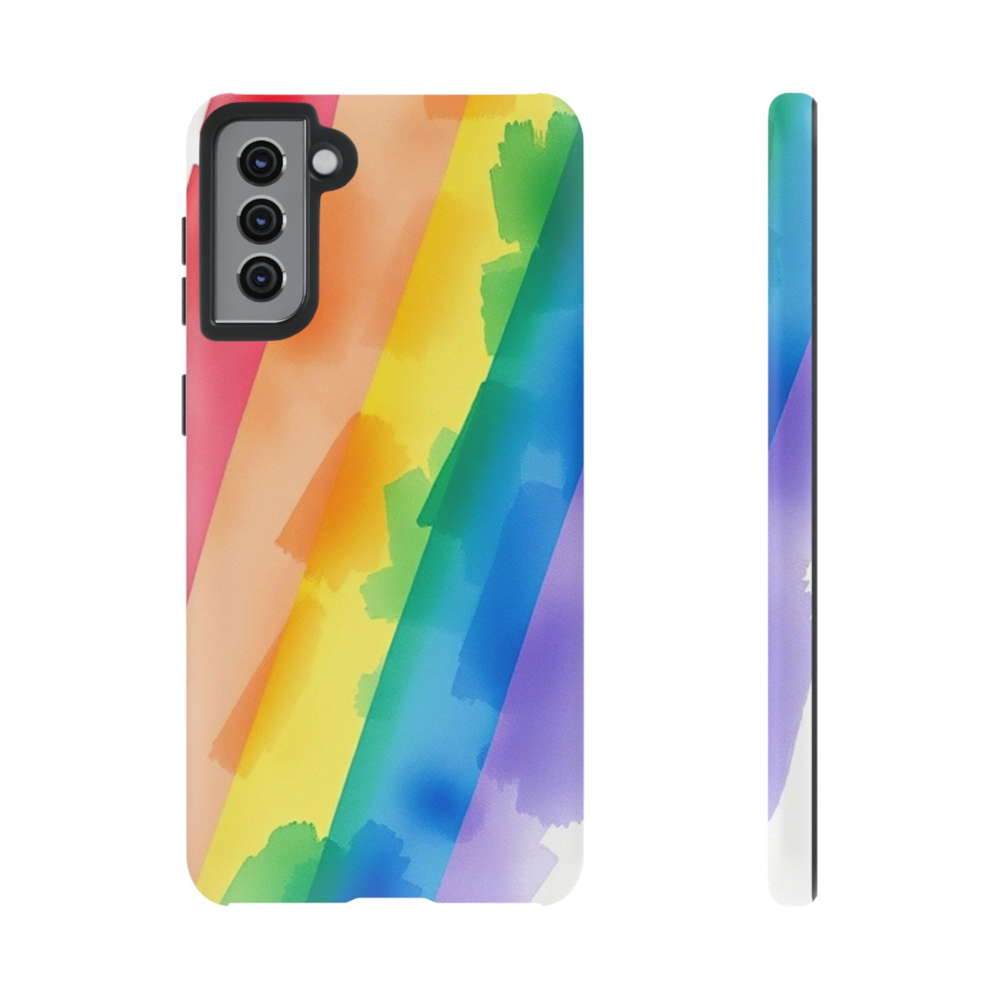 Rainbow Watercolor Art Tough Cases For Android & iPhone