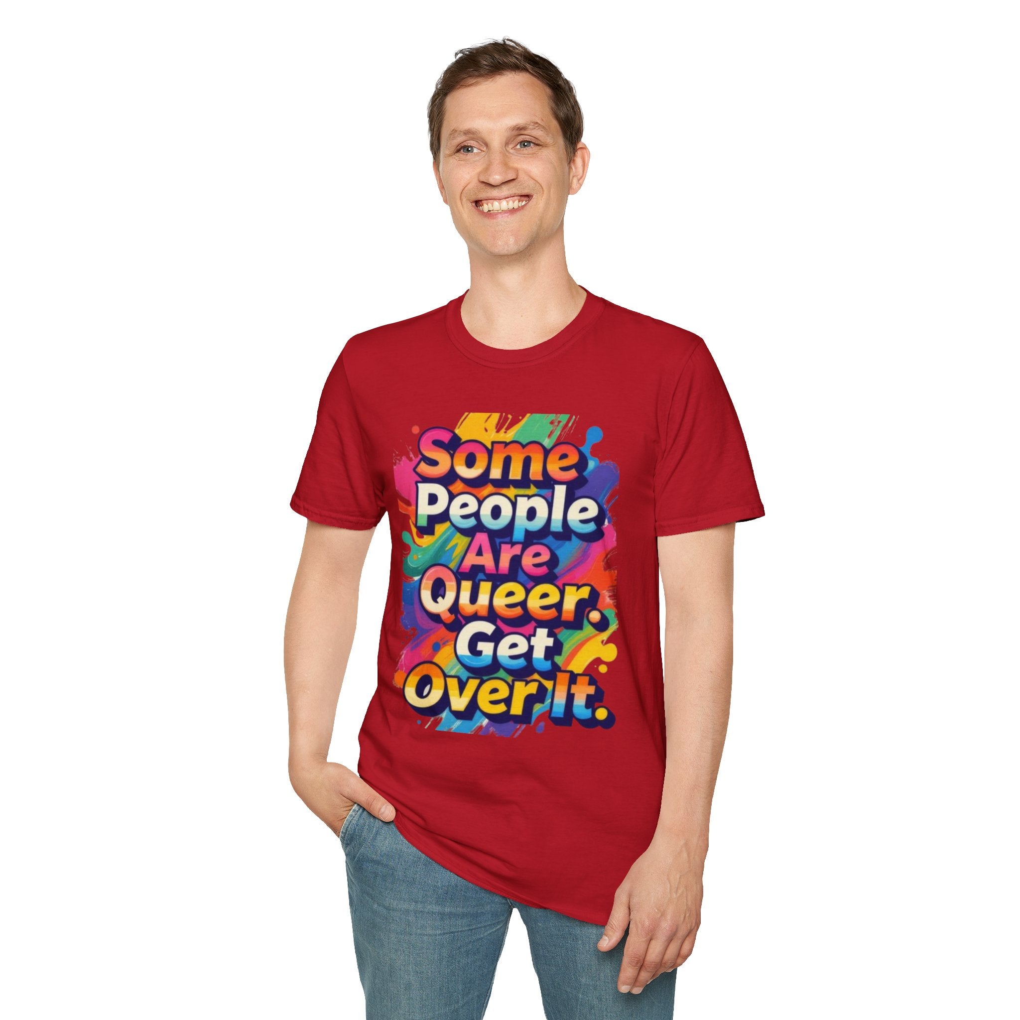 Some People Are Queer T-Shirt Rainbow Graphic