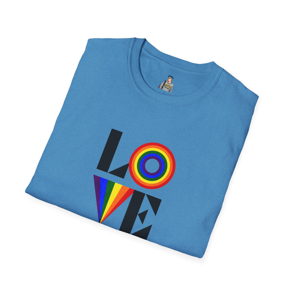 Vibrant LOVE Design for Pride Unisex Softstyle T-Shirt