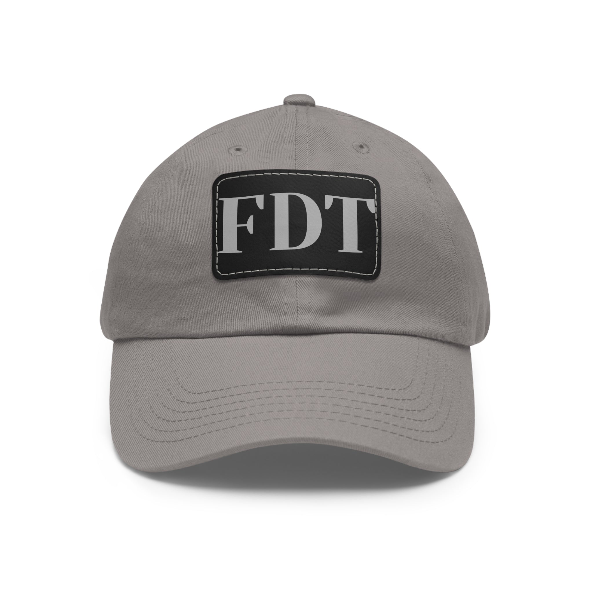 Stylish Dad Hat with FDT Leather Patch - Casual Sun Protection for Dads