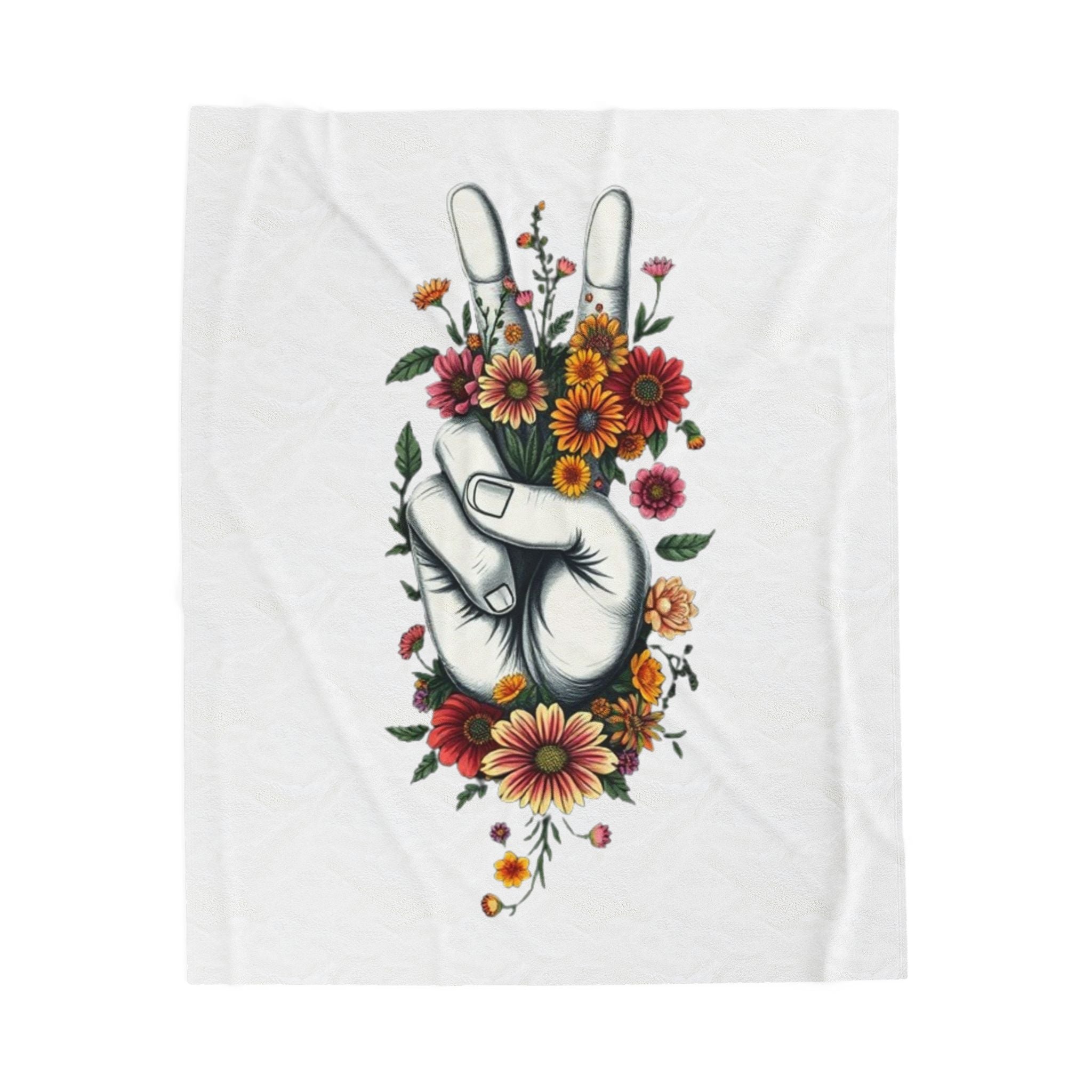 Grow Peace Dreams Velveteen Plush Blanket – For Comfort and Warmth