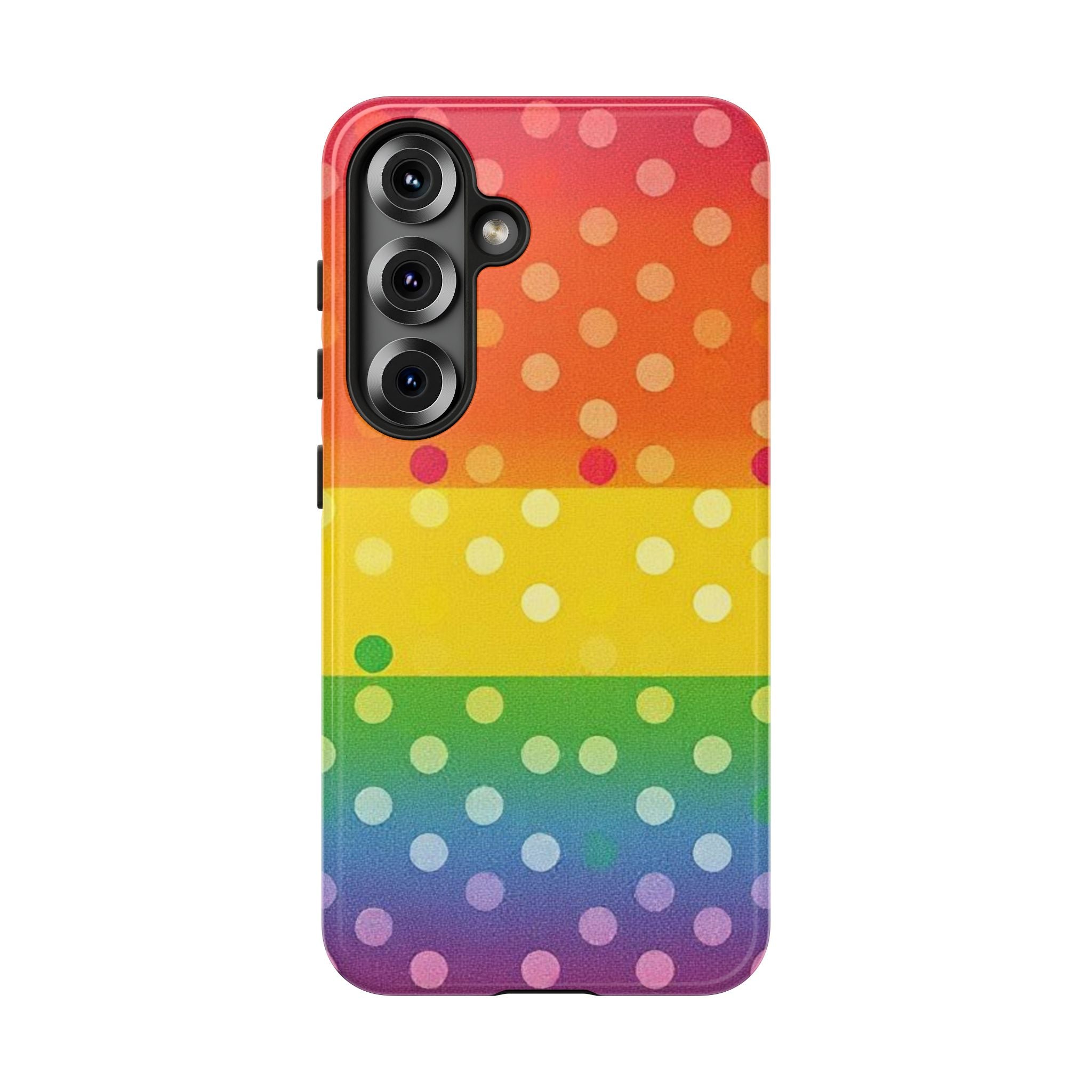 Rainbow Polka-Dot Tough Case for Android