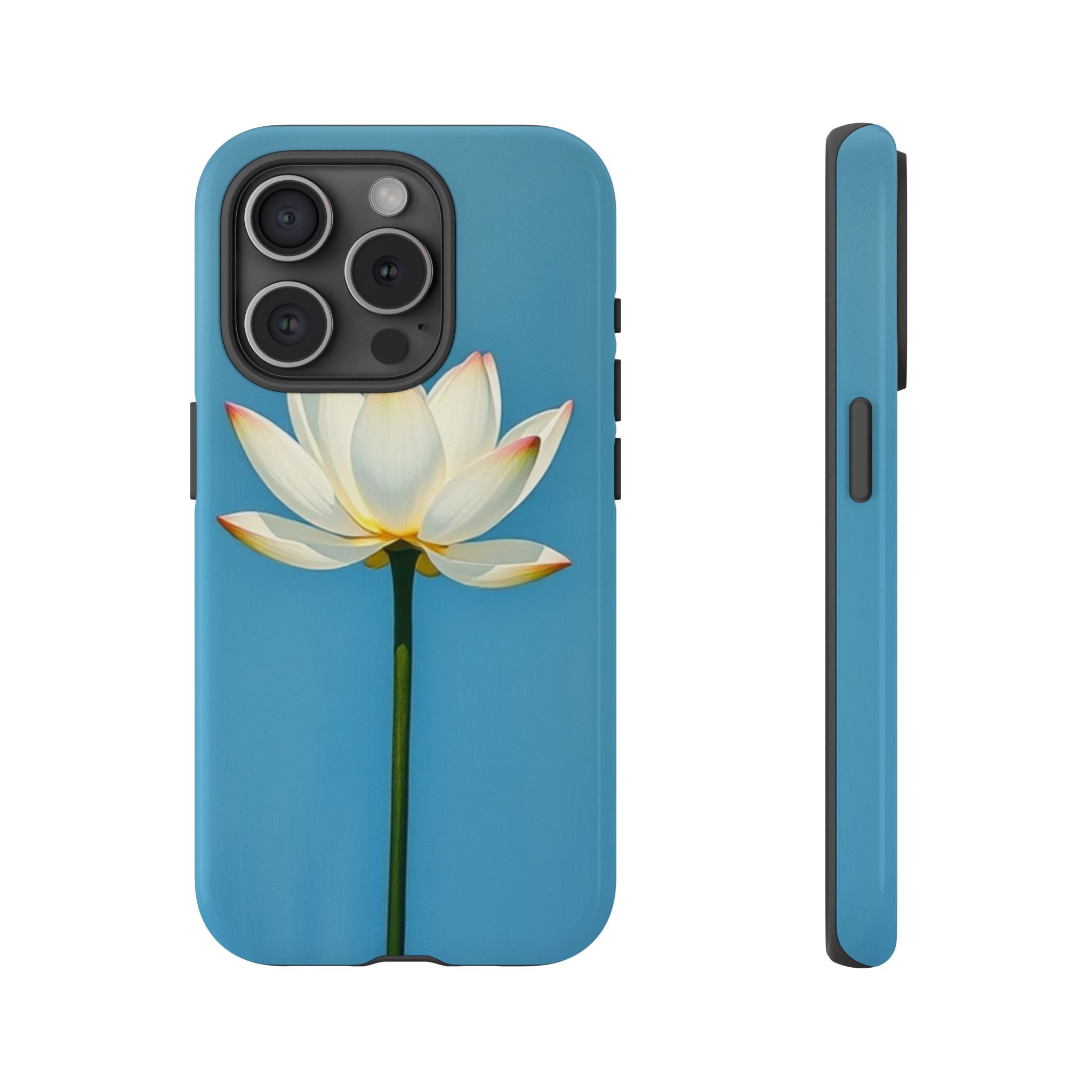 Open White Peace Lily Design Tough Case For Android & iPhone