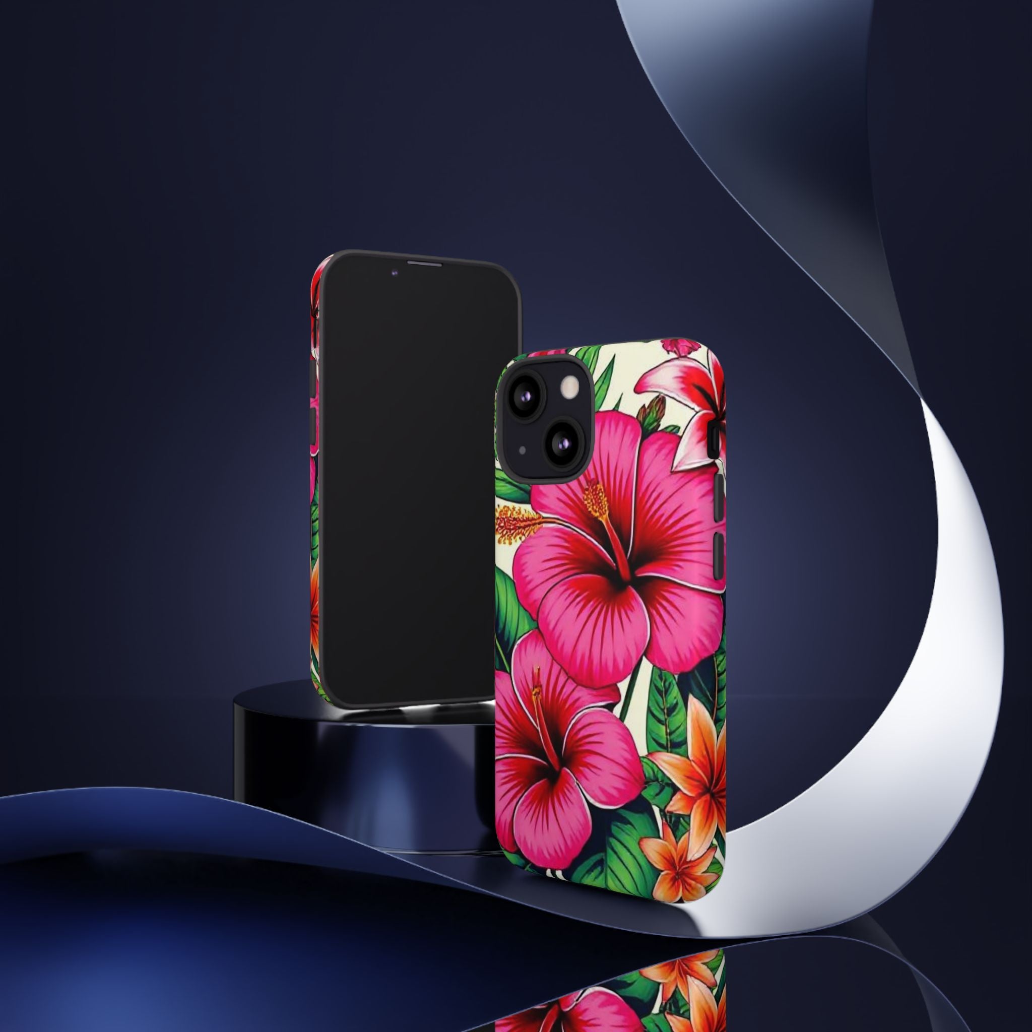 Tropical Hibiscus Phone Case for iPhone — Floral Tough Protective Cover
