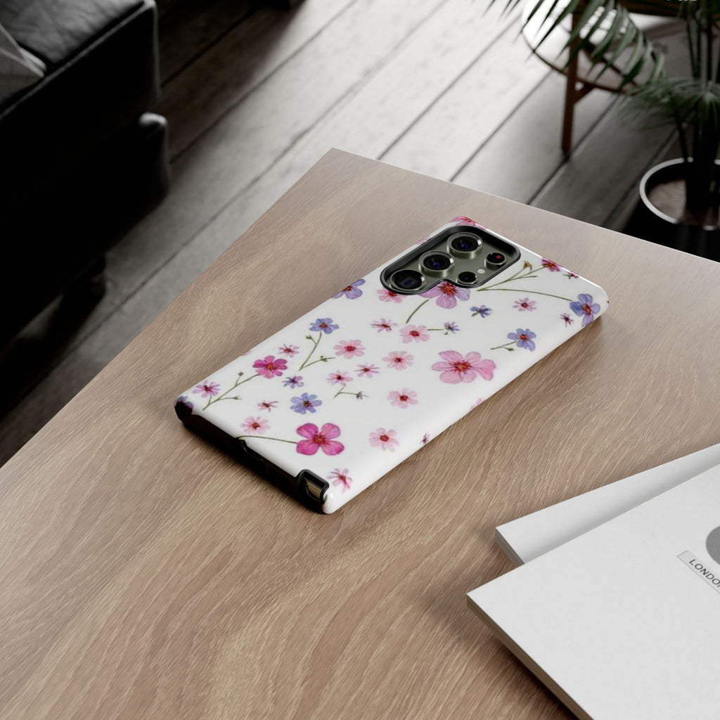 Pink Wildflower Tough Case for Android