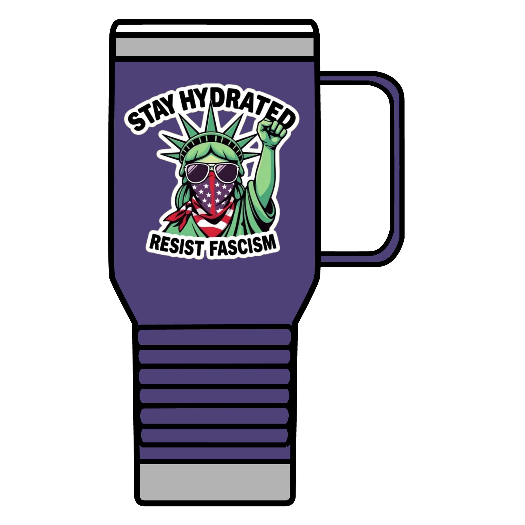 Resistance Against Fascism Travel Mug, 20oz - Political Awareness Water Bottle, Activist Gift, Protester Mug, Anti-Fascist Cup, Liberal