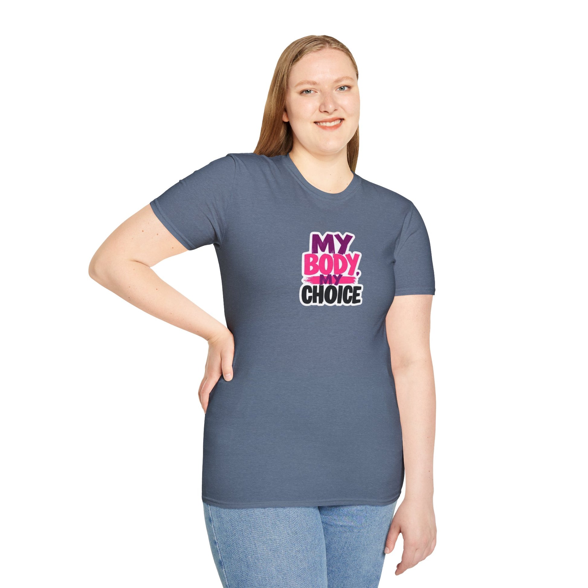Empowering Unisex Softstyle T-Shirt - 'My Body, My Choice' Statement Tee