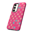 Android OR iPhone Protective Cases - Retro Polka Dots Pattern Tough Case