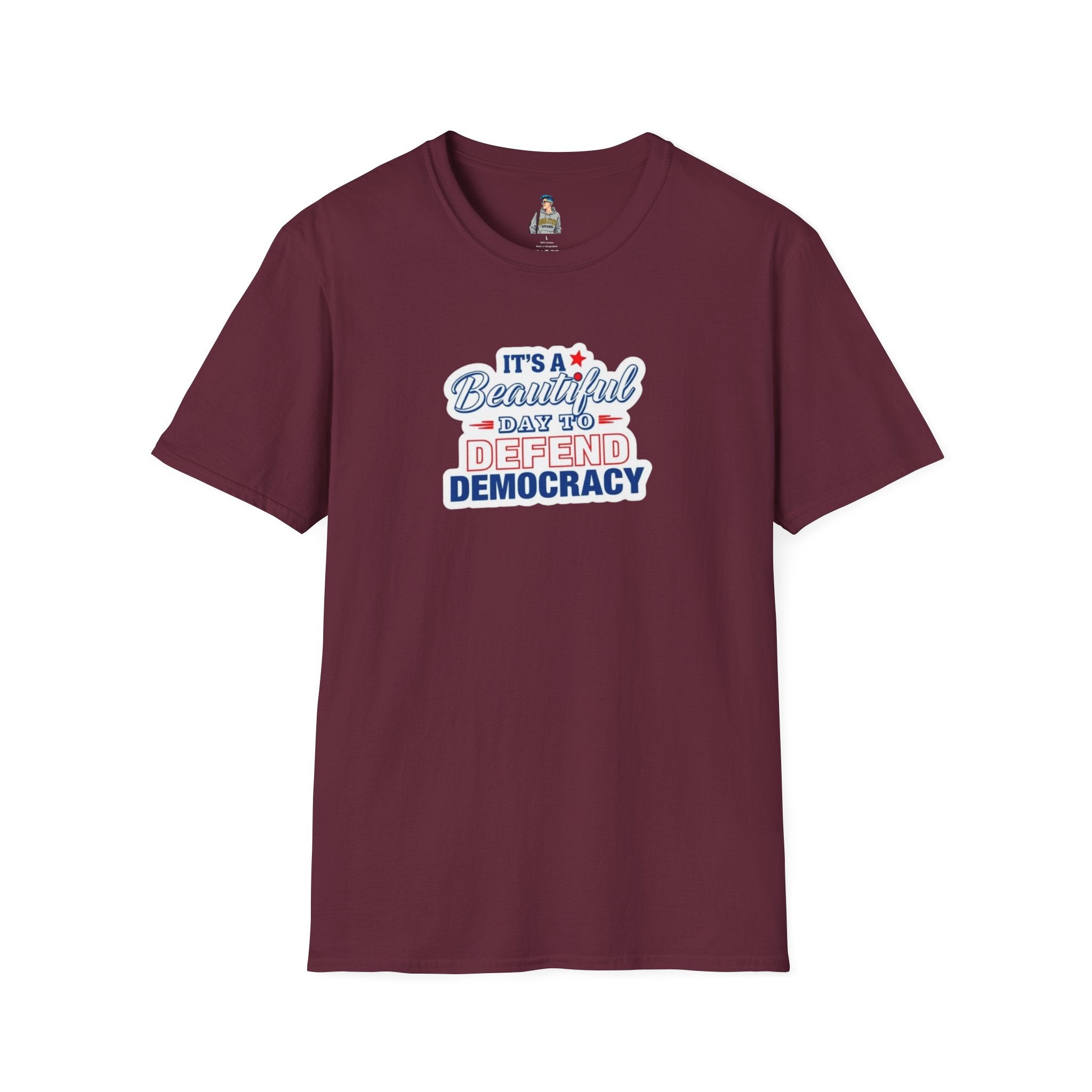Defend Democracy Unisex Softstyle T-Shirt - Perfect for Activism and Everyday Wear
