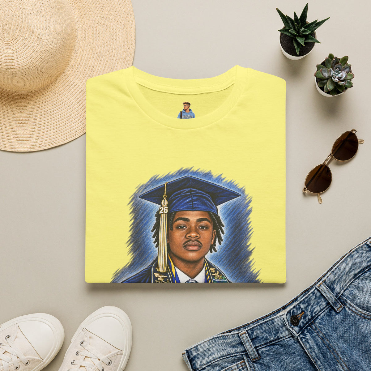 Portrait Front and Back - In Memory of Pierre Damas Bel T-Shirt