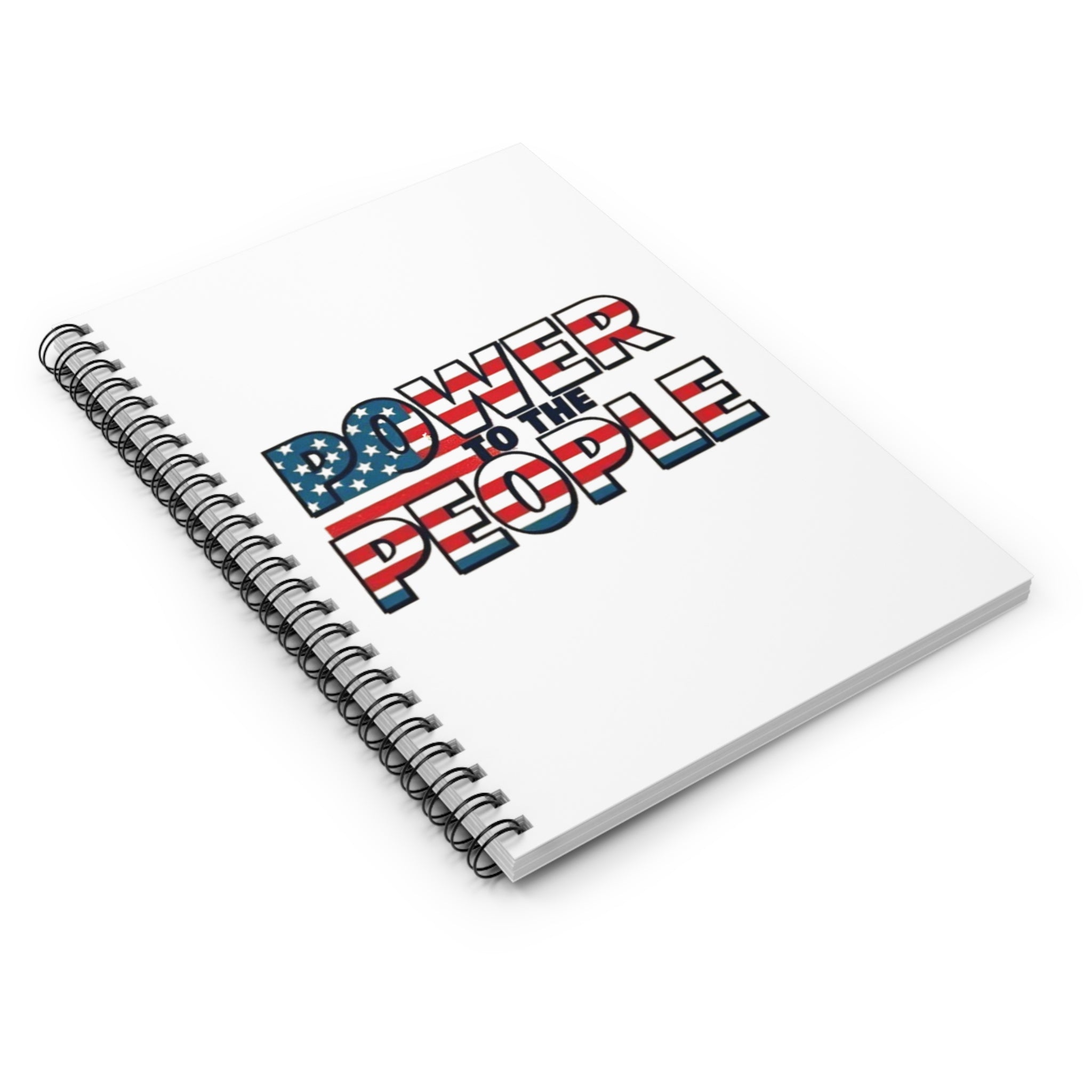 Patriotic Spiral Notebook - Power to the People | Ruled Line Journal for Activists & Students