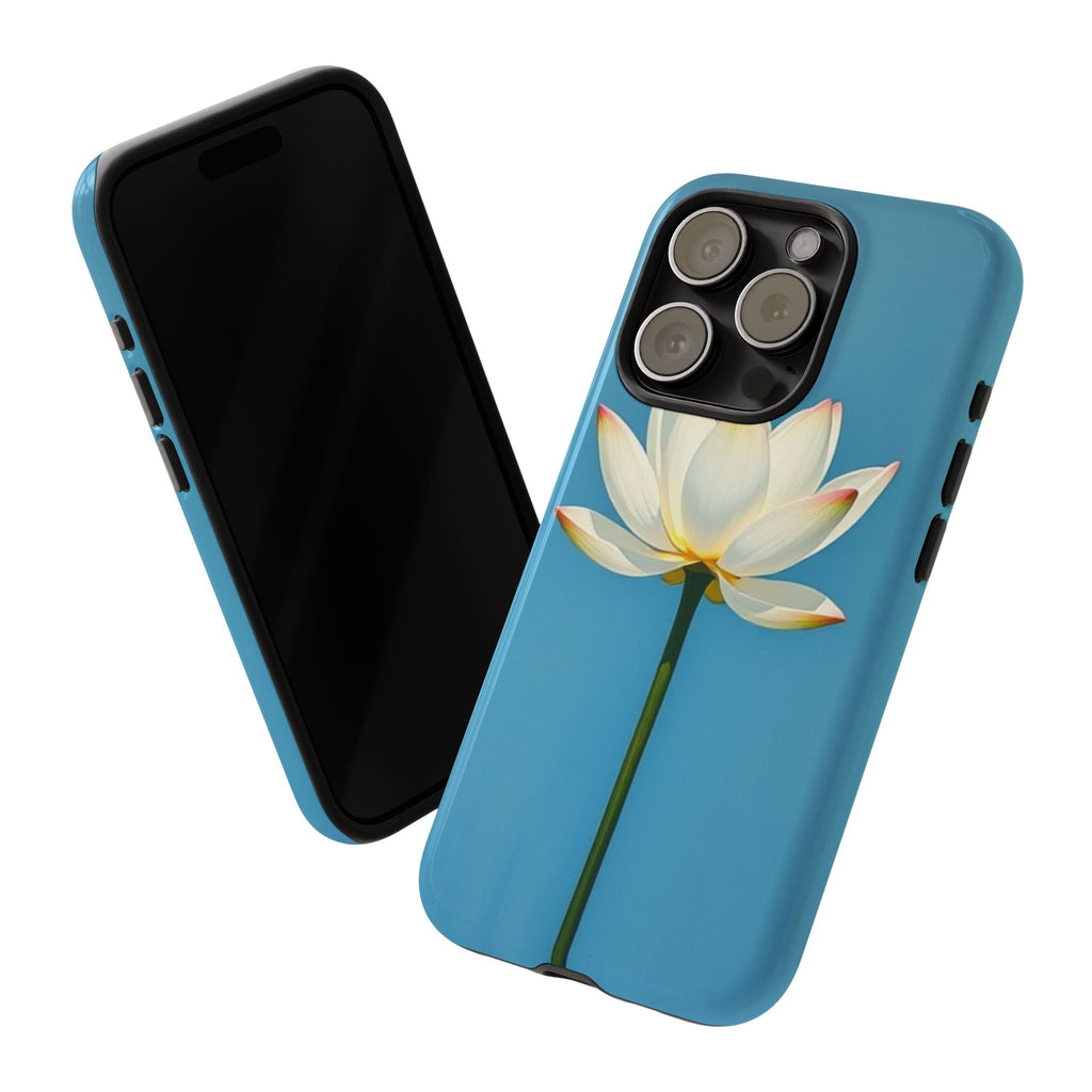 Open White Peace Lily Design Tough Case For Android & iPhone