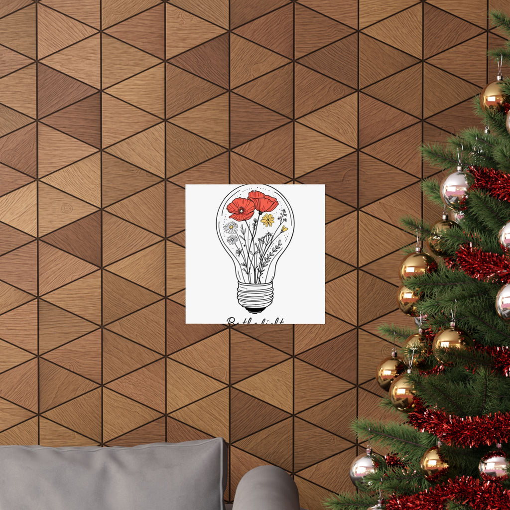 Inspirational Matte Vertical Poster - 'Be the Light'